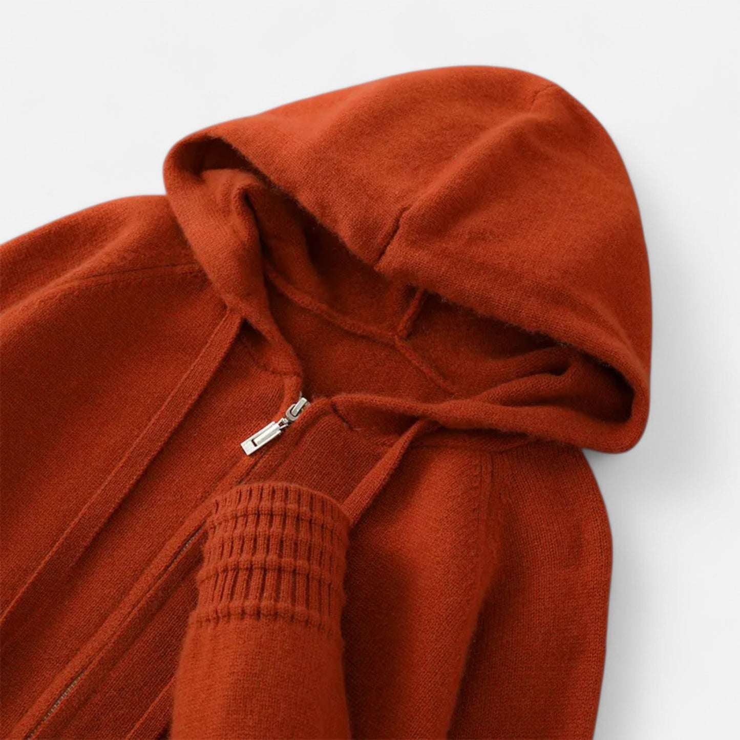 Cozy Cable Knit Hooded Zip Sweater