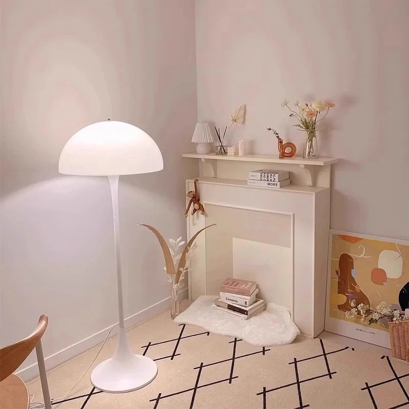 Warm LED Bedroom Floor Lamp in Modern Nordic Design