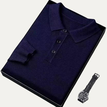 Men’s Cashmere Knitted Polo Shirt