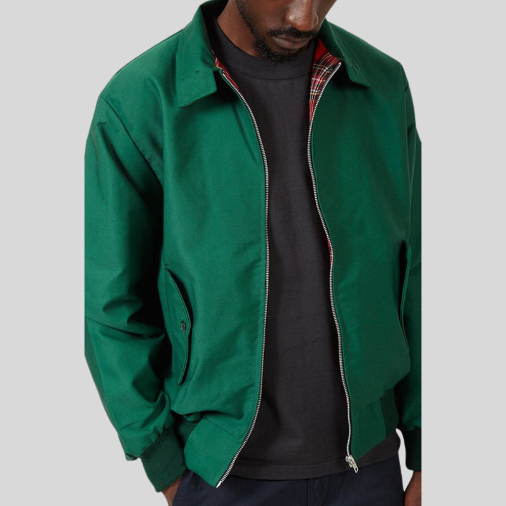 Men’s Classic Zip Front Harrington Jacket