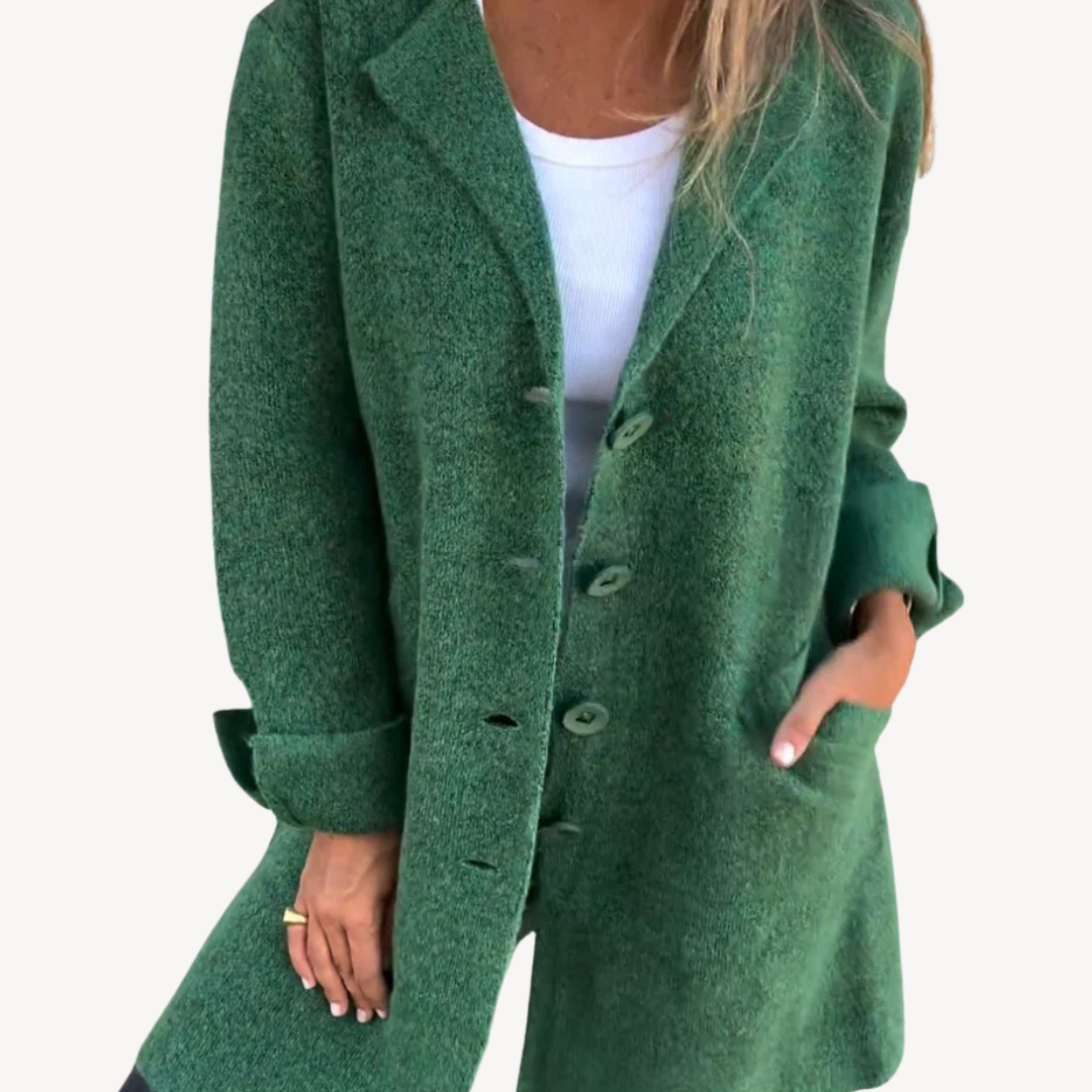 Women's Wool Blend Longline Button Front Coat