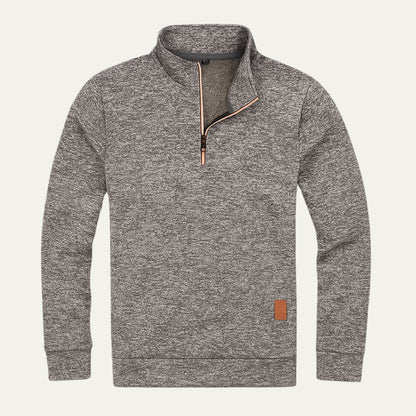 Men’s Quarter Zip Mock Collar Sweatshirt