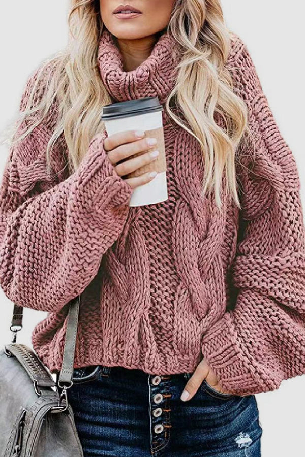 Women's Soft Knit Turtleneck Sweater in Classic Style