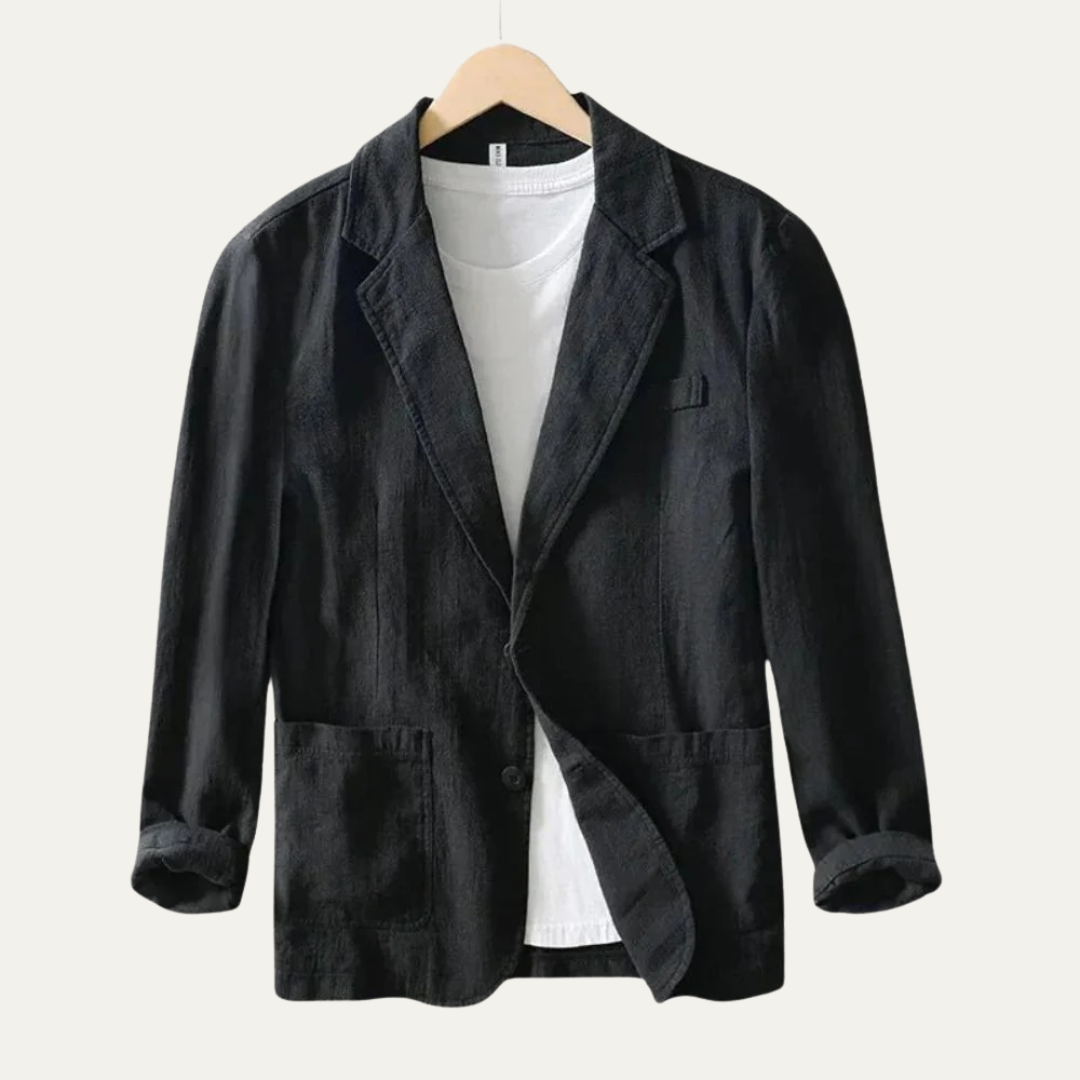 Men’s Lightweight Linen Style Casual Blazer