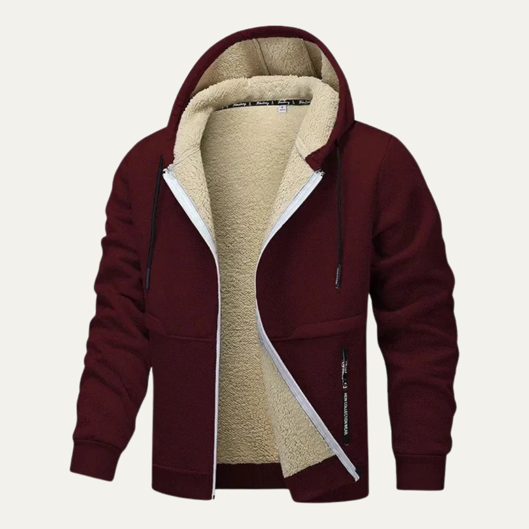 Men’s Sherpa Lined Heavy Zip Hoodie
