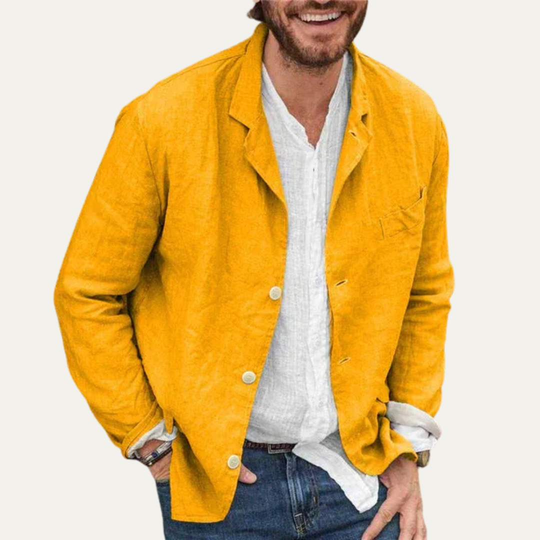 Men’s Lightweight Relaxed Fit Linen Blazer