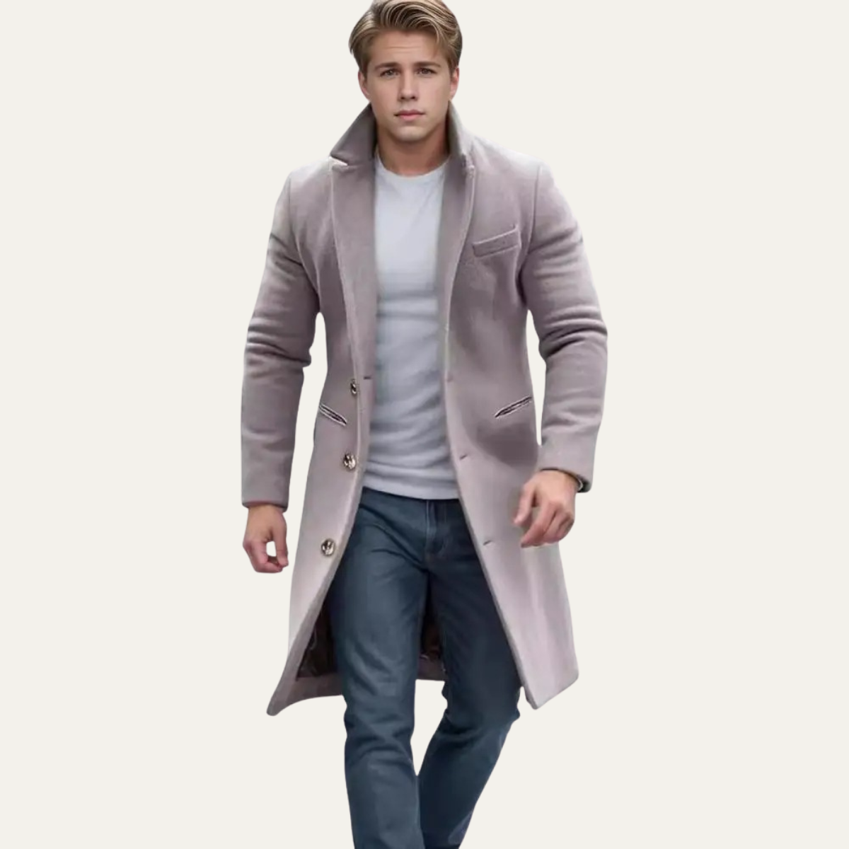 The Wandsworth Men's Elegant Wool Blend Winter Overcoat