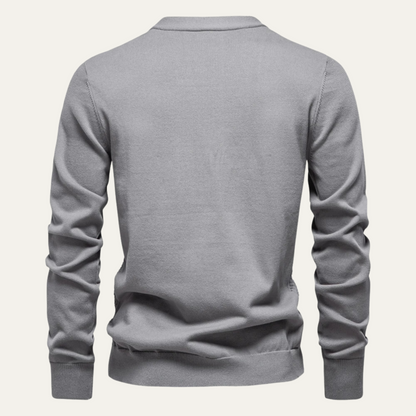 Men’s Basketweave Knit V Neck Button Cardigan