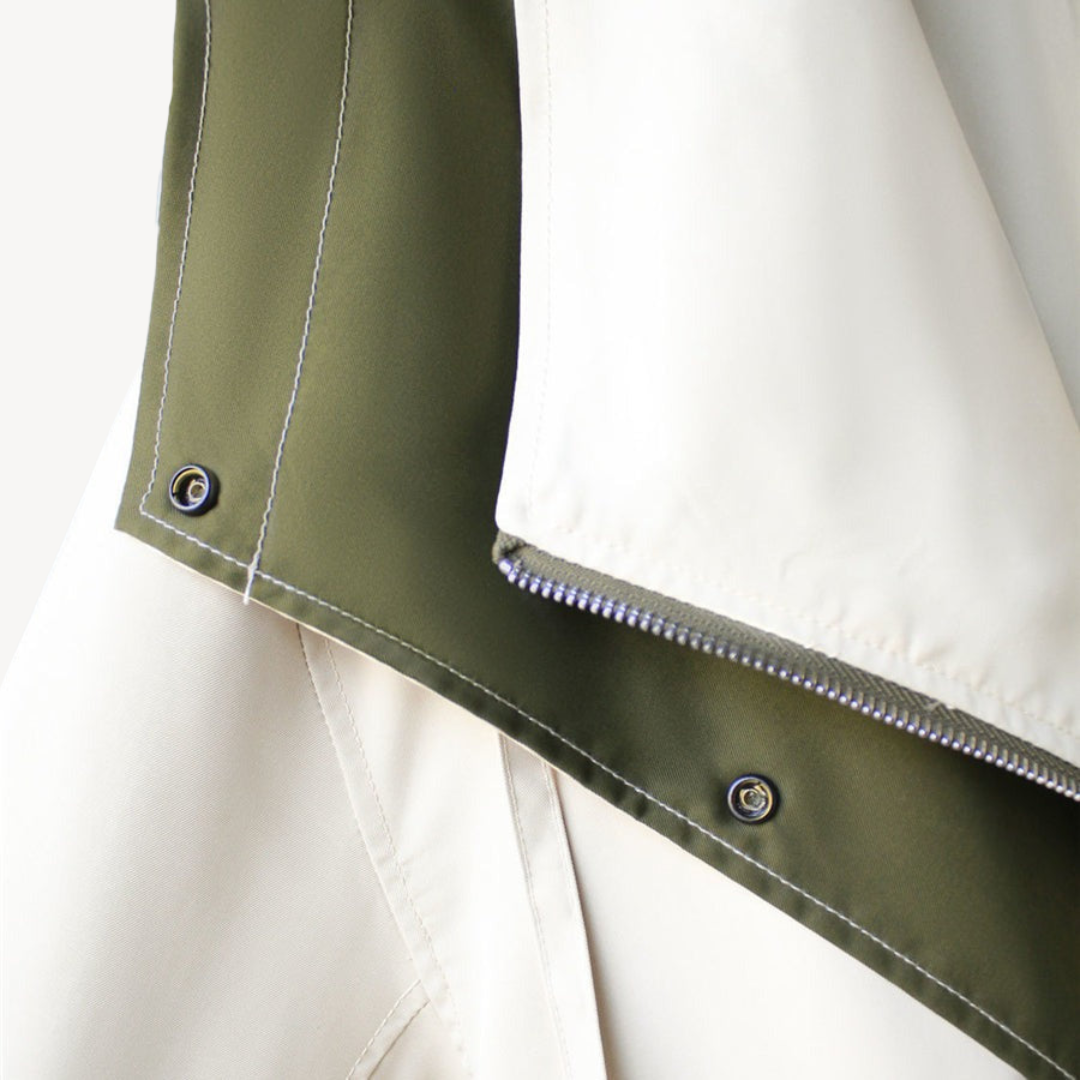 Colorblock Trench Coat for Women