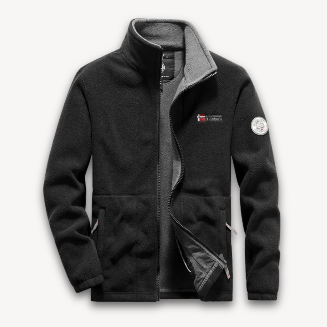 Men's Fleece Jacket, Warm Winter Outdoor Coat - Full-Zip