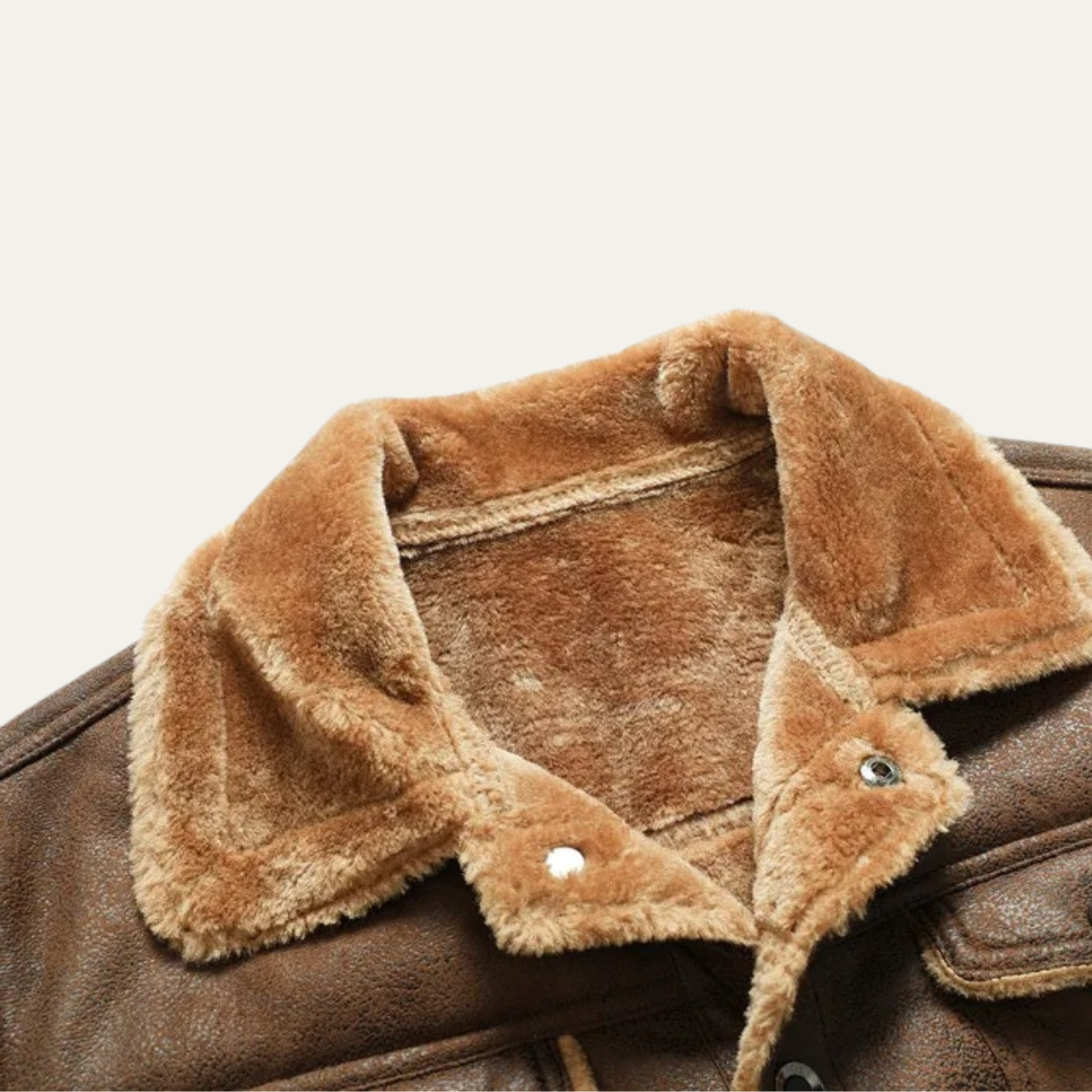 Men’s Faux Suede Shearling Lined Jacket