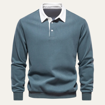 The Marlowe Men’s Casual Smart Polo Collar Jumper