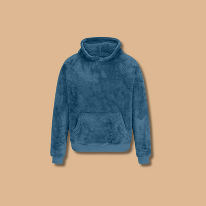 Warm Fuzzy Mens Hoodie with Big Pocket - BritishElegance