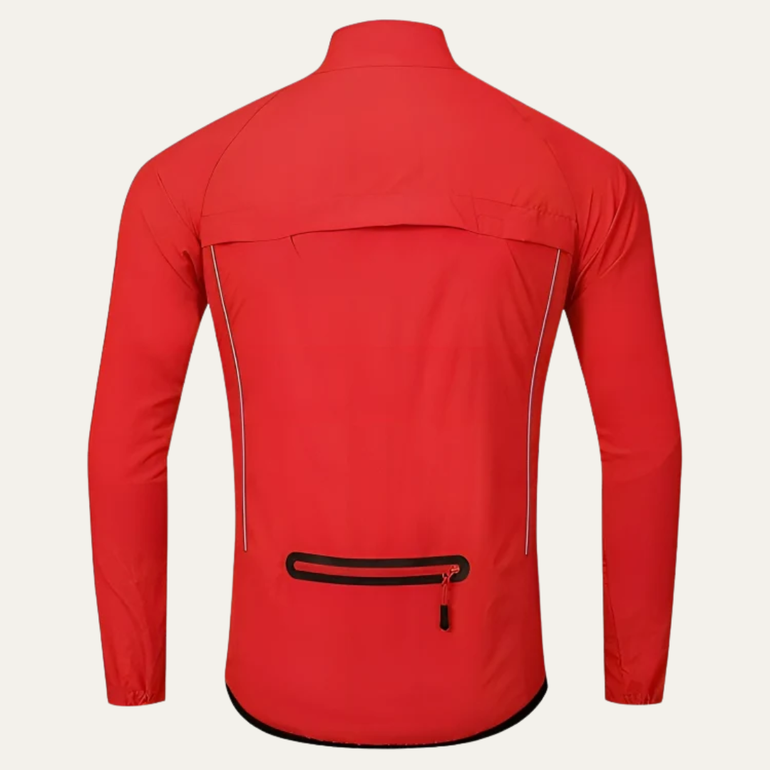 Men’s Reflective High Collar Full Zip Cycling Jacket