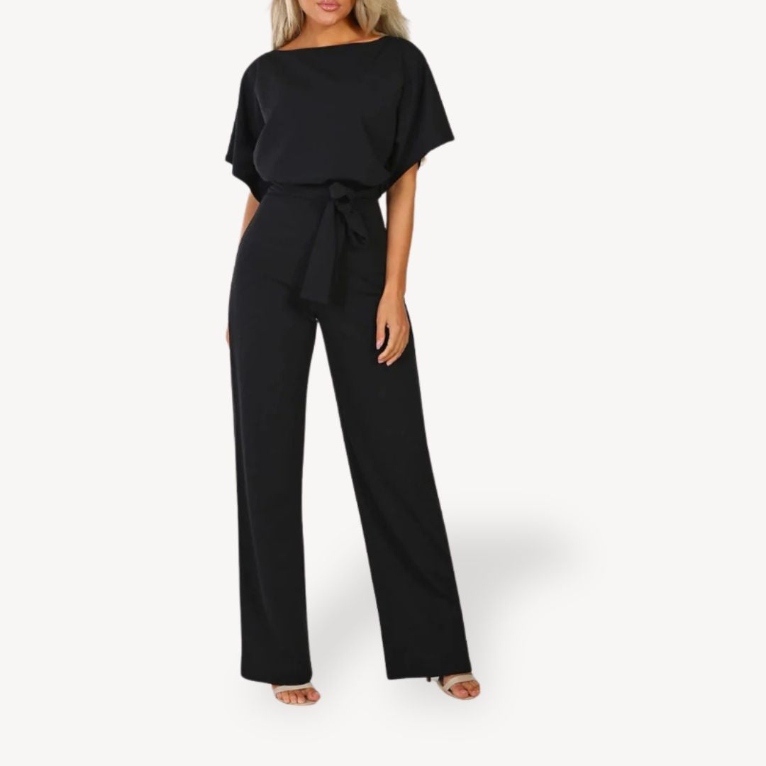 Women's Elegant Wide Leg Polyester Jumpsuit