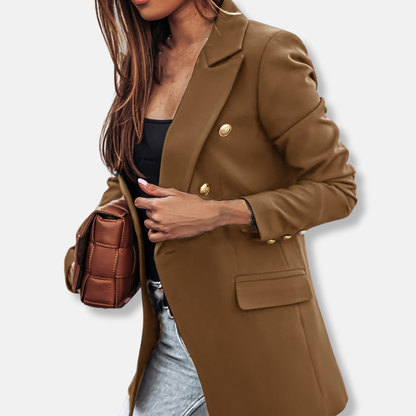 Ivy Tailored Blazer | Double Breasted Button Front Blazer