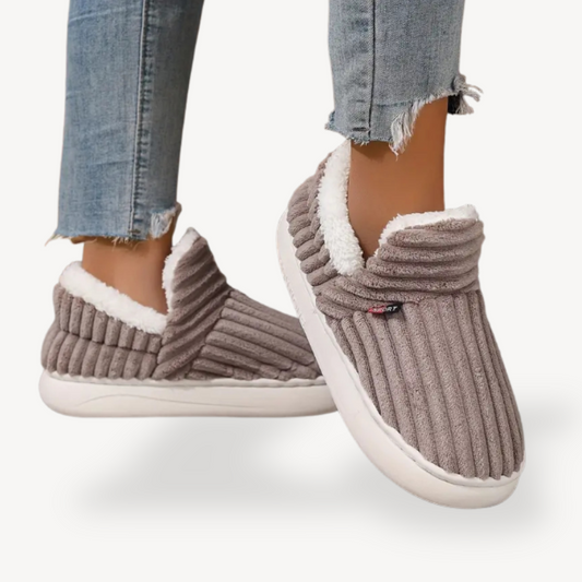 Women's Fleece Orthopedic Lined Corduroy House Boots
