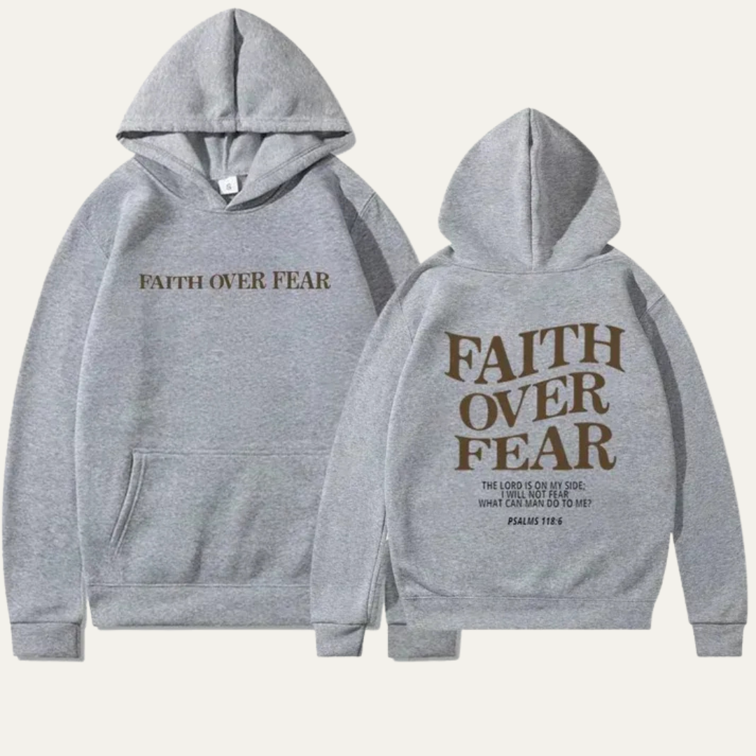 Men’s Religious Verse Print Pullover Hoodie