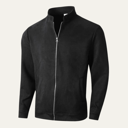 Men’s Minimalist Stand Collar Track Bomber Jacket