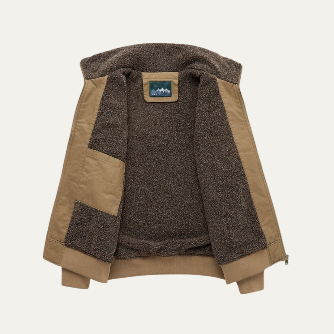 Men’s Fleece Lined Aviator Bomber Jacket