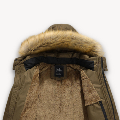 Men’s Waterproof Winter Jacket - Faux Fur Hood