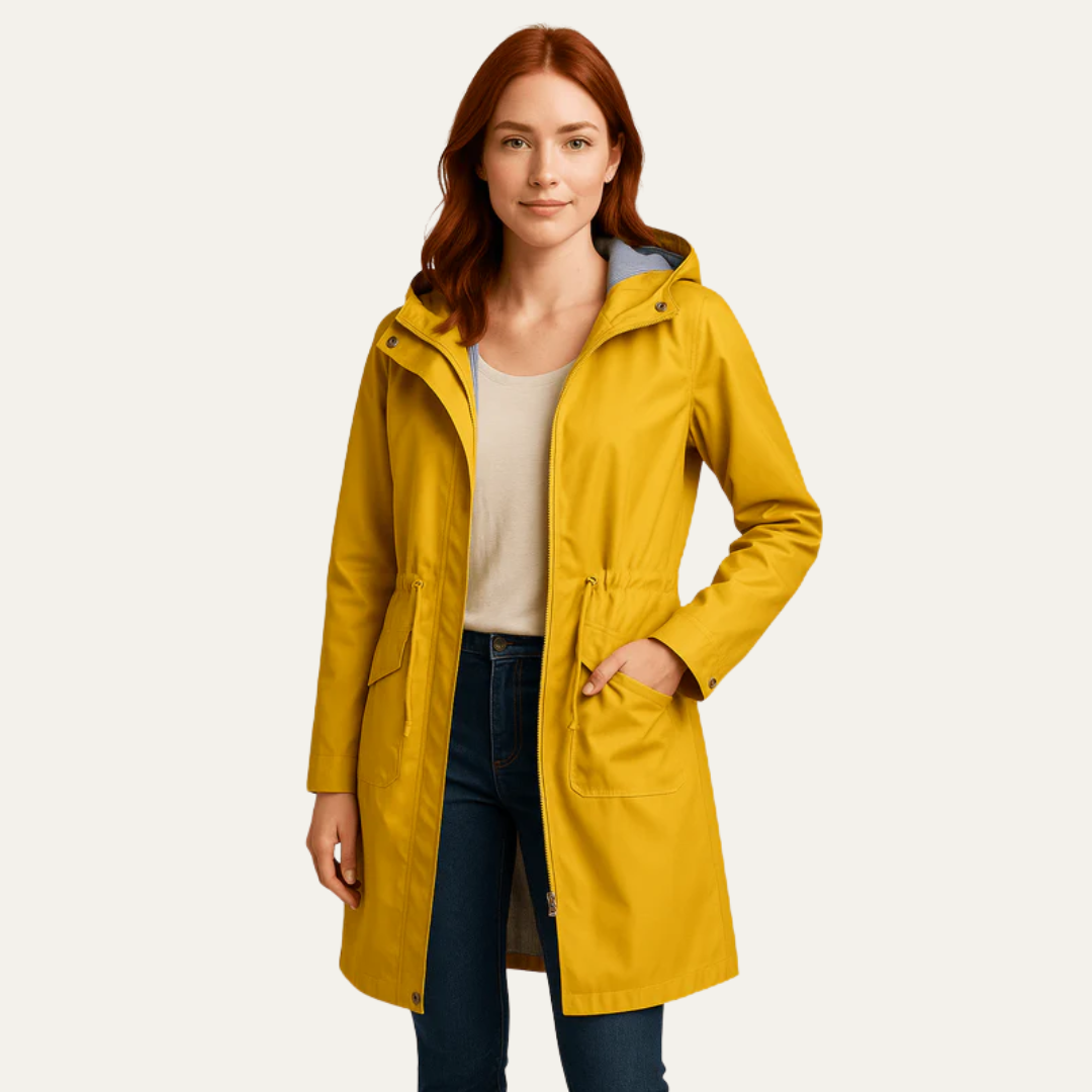 Women’s Drawstring Waist Hooded Anorak Jacket