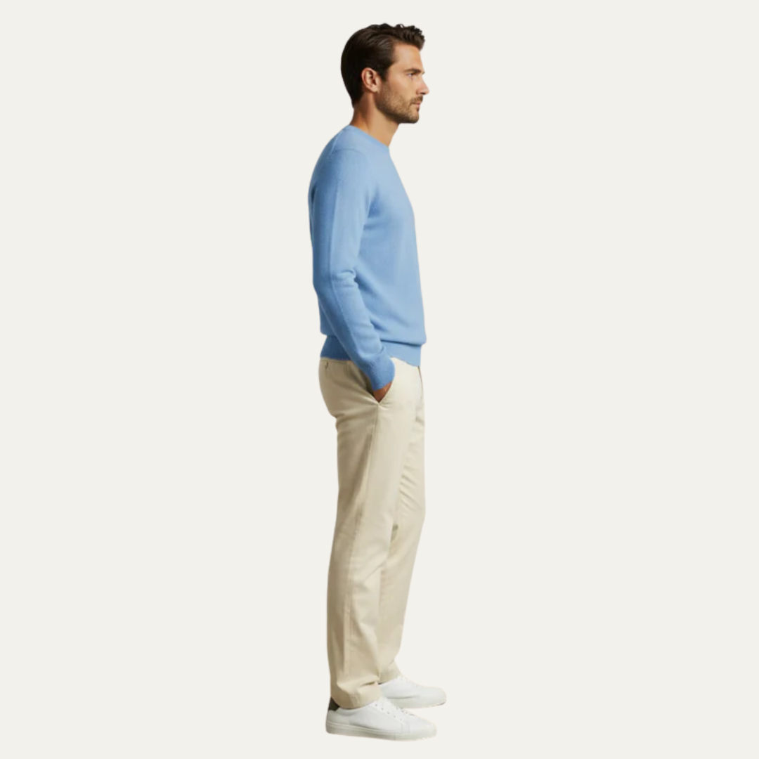 Men’s Fine Knit Classic Crew Neck Sweater