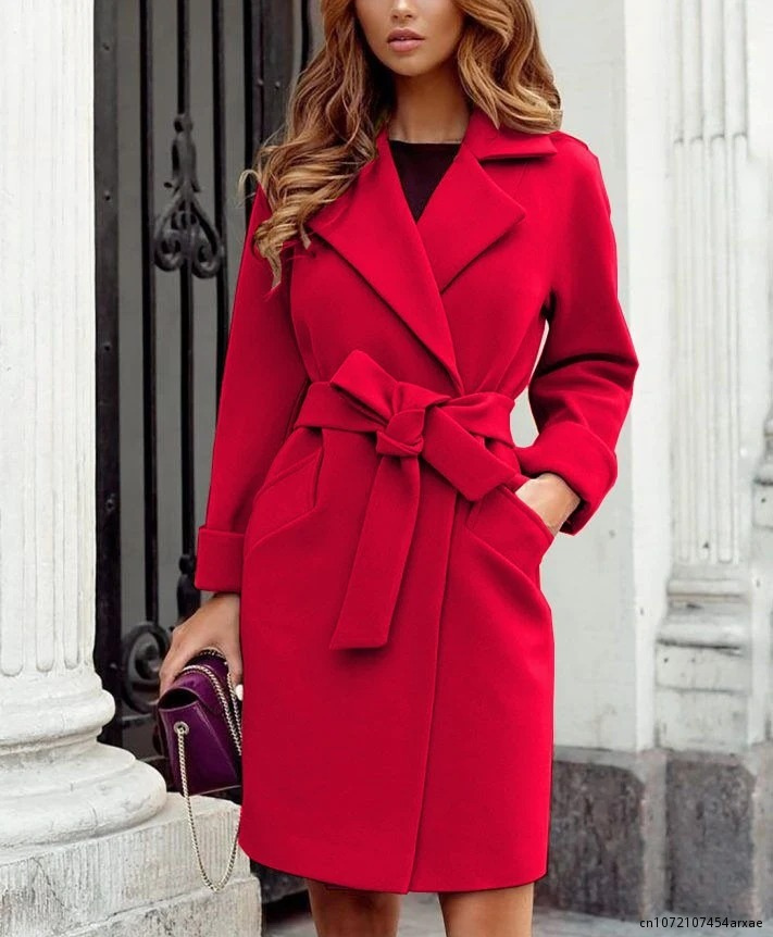 Classic Waterproof Coat with Belted Waist