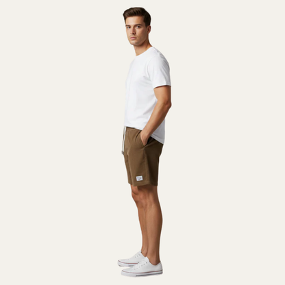 Men’s Casual Mid-Thigh Drawstring Shorts