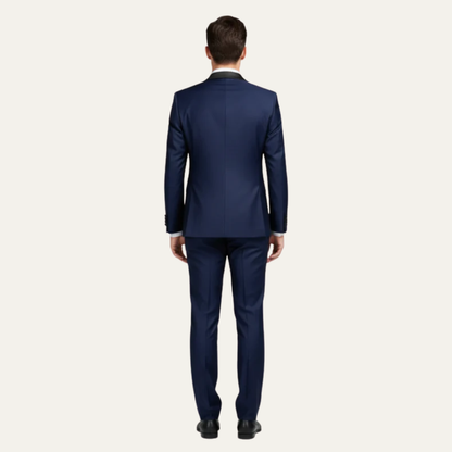 Men’s Satin Lapel Tuxedo Three Piece Suit