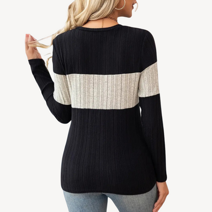 Striped Long Sleeve Top for Women