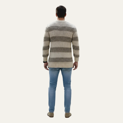 Men’s Chunky Striped Knit Sweater