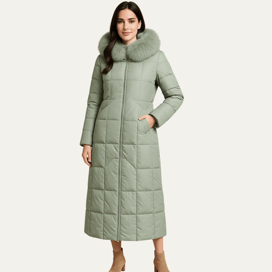 Women’s Long Faux Fur Hooded Puffer Coat