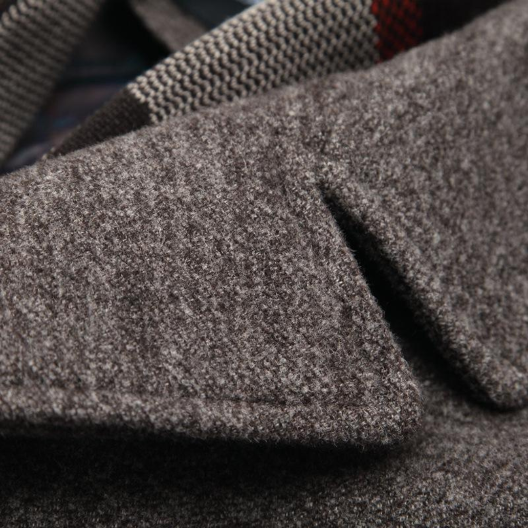 Wool Blend Trench Coat for Men