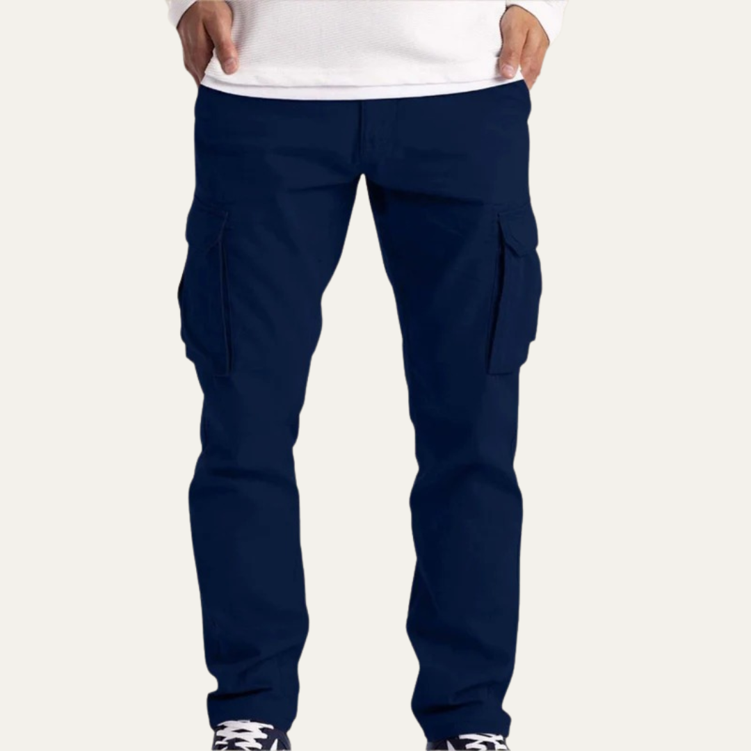 Men’s Straight Leg Cargo Pants with Gusseted Utility Pockets