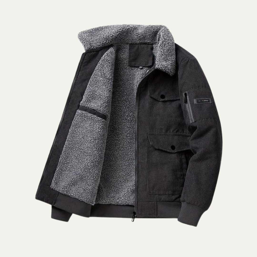 Men’s Heavy Duty Multi Pocket Fur Lined Military Parka