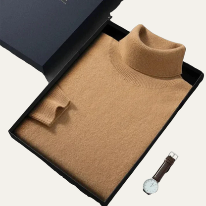 Men’s Fine Gauge Fitted Turtleneck Sweater