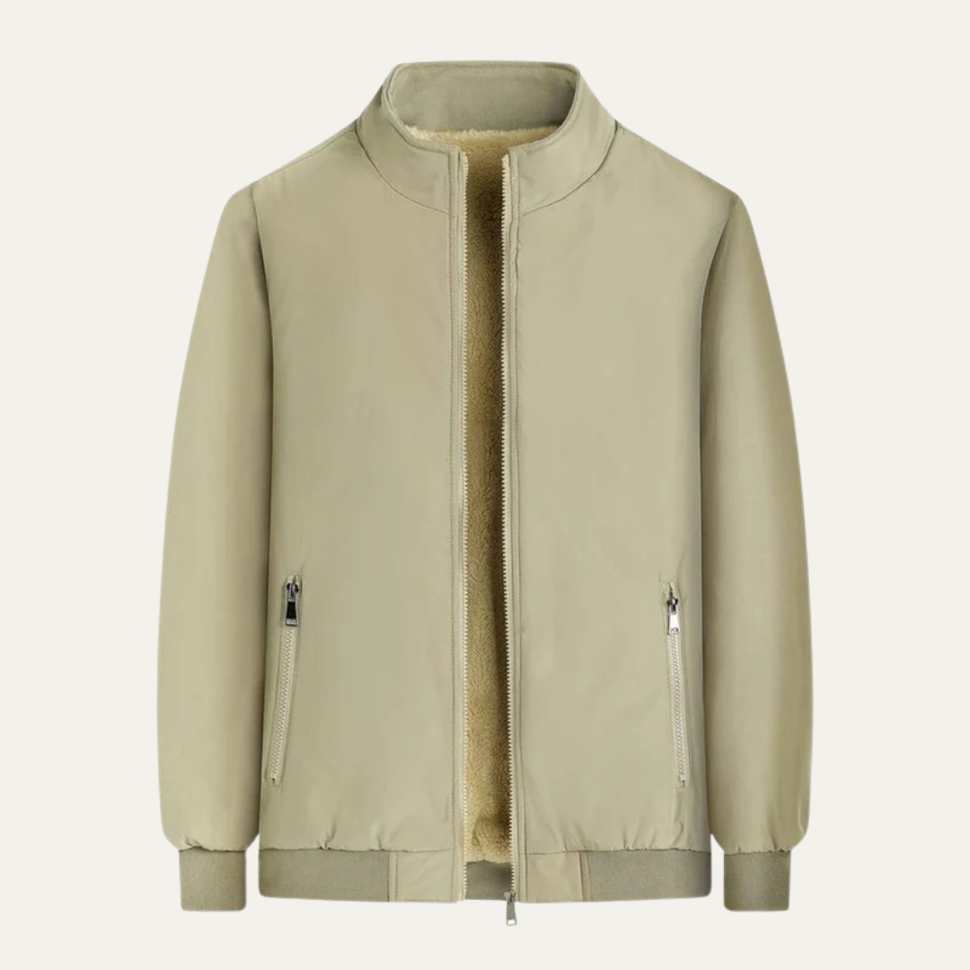 Men’s Warm Faux Fur Lined Flight Jacket