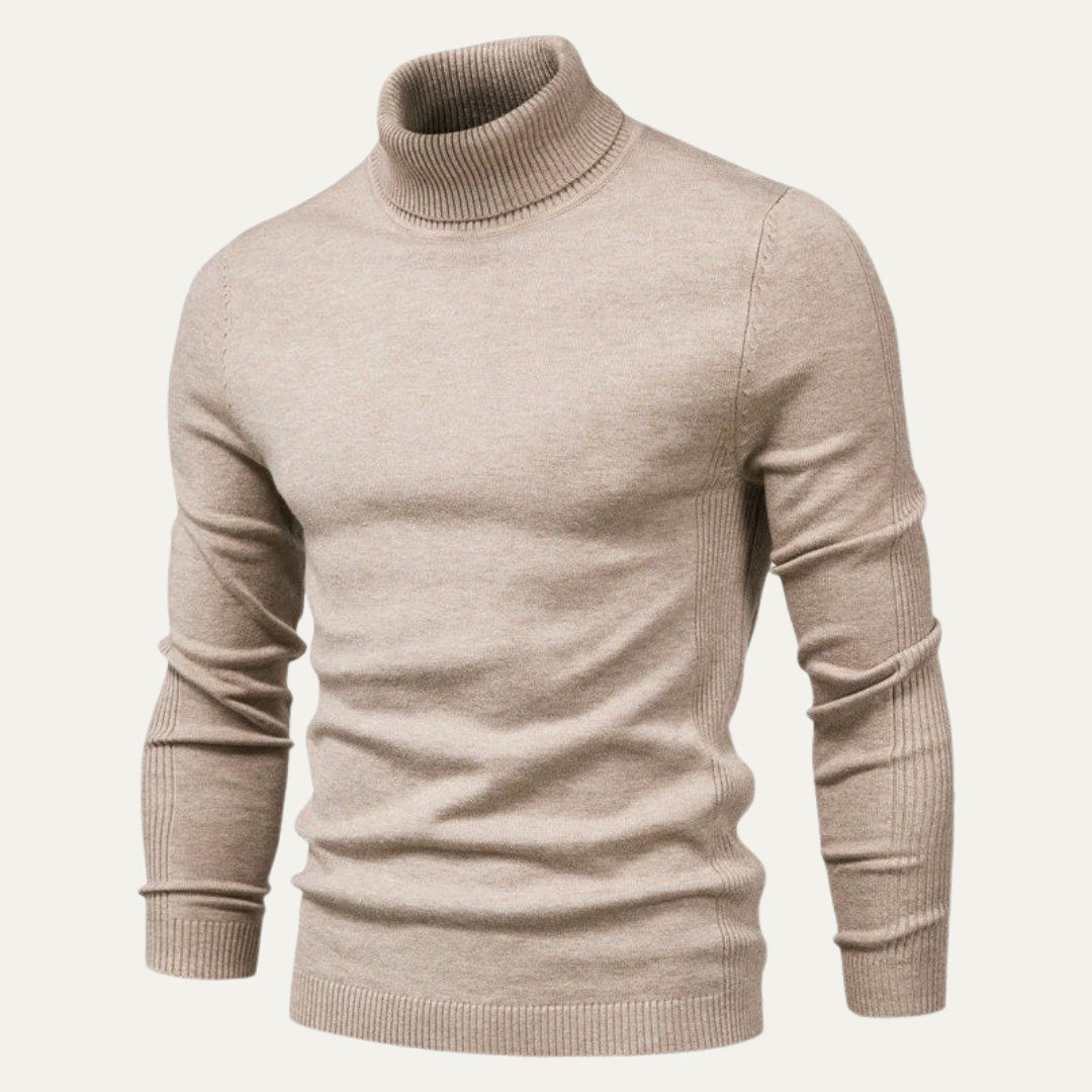 Men’s Slim Fit Ribbed Turtleneck Sweater