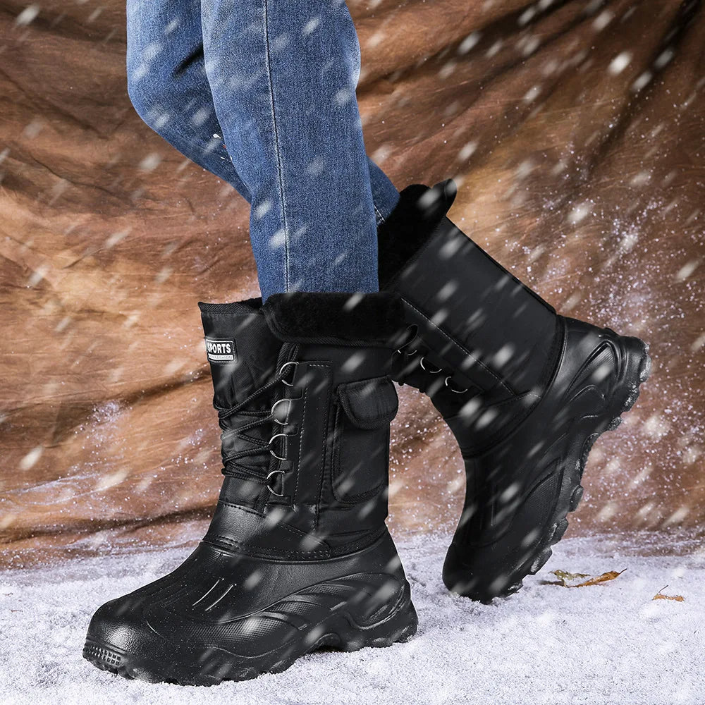 Warm Waterproof Mens Winter Boots - BritishElegance