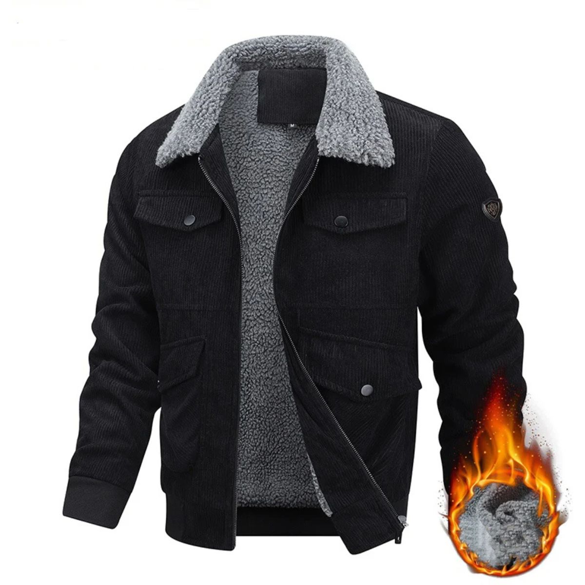 The Tallinn Fleece Lined Vintage Corduroy Jacket for Men