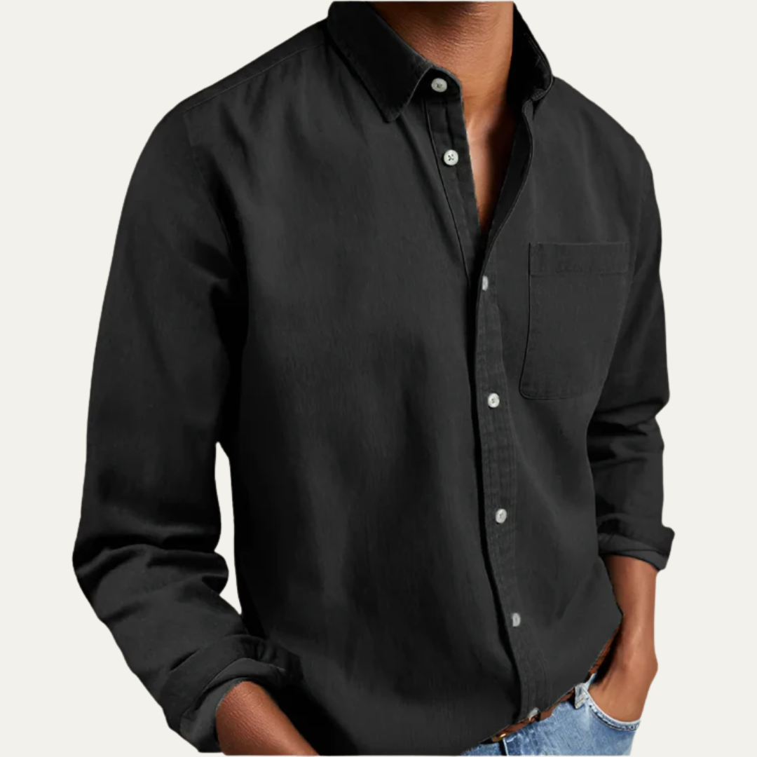 Men’s Classic Cotton Long Sleeve Dress Shirt