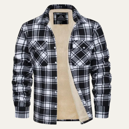 Men’s Wide Wale Corduroy Bomber Jacket with Shearling Lining