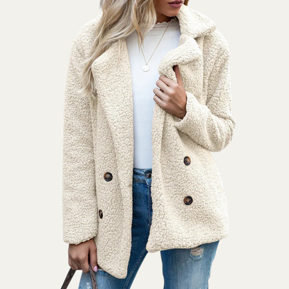 Women’s Plush Mid-Length Pea Coat