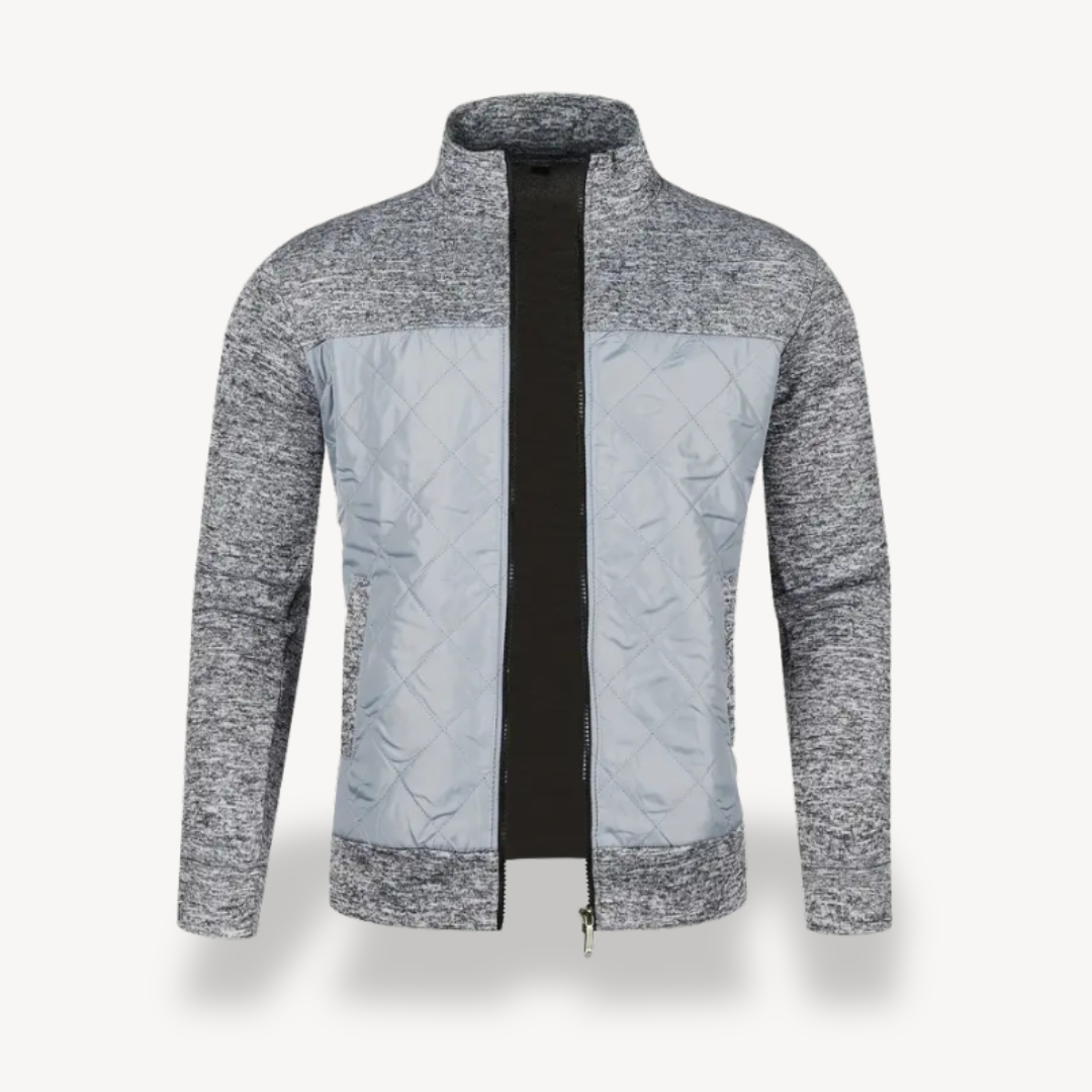Quilted Padded Zip-Up Jacket Men