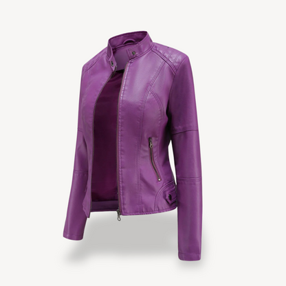 Women's Faux Leather Biker Jacket