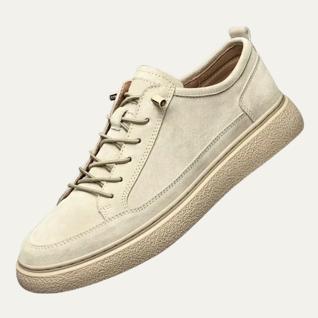 Men’s Textured Suede Derby Platform Sneakers