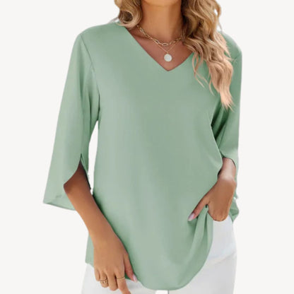 V-Neck Dolman Sleeve Blouse Women
