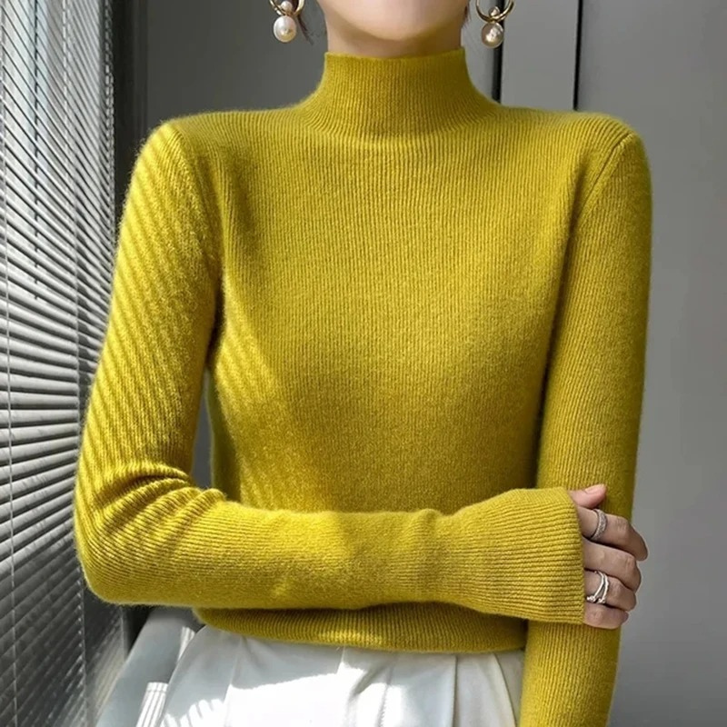 Warm Close Fit Winter Wool Sweater for Women