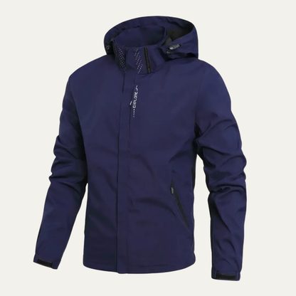 Men’s Waterproof Windproof High Neck Outdoor Shell Jacket